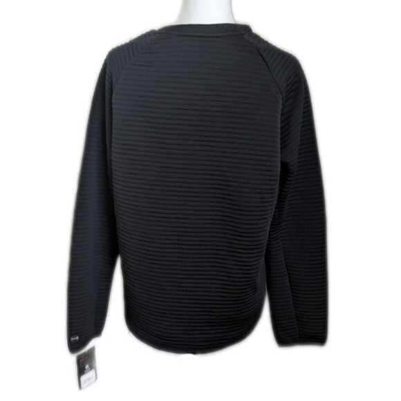 Layer 8 Ottoman Crew Qwick-Dry black long sleeve ribbed top - NWT- XXL (18) - Picture 2 of 5